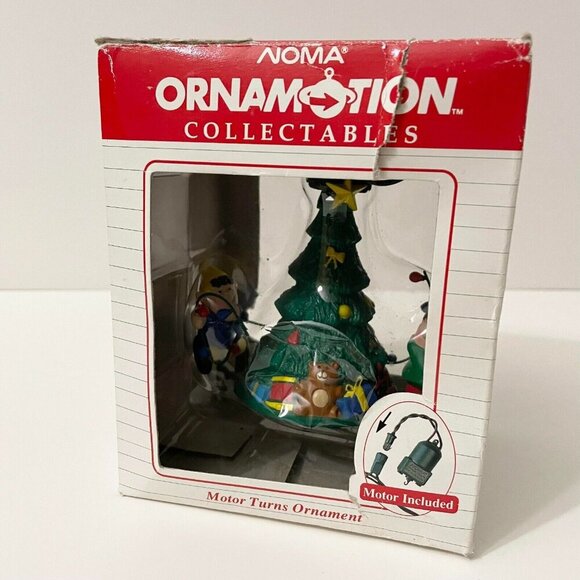 Noma Ornamotion Collectables Ornament with Motor Elves on Christmas Tree Flaws - Picture 16 of 16